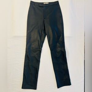 Vintage Margaret Godfrey Black Genuine Leather Dress Pants